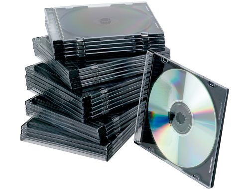 Caixa q-connect para cd / dvd slim preta pack 25 unidades , Q-connect , 31732 , 5706002022105